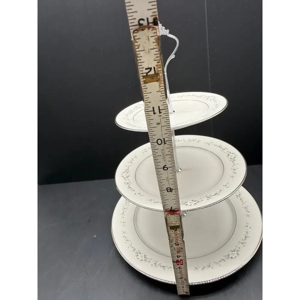 Copied - Handmade Tiered Tray from Vintage Plates